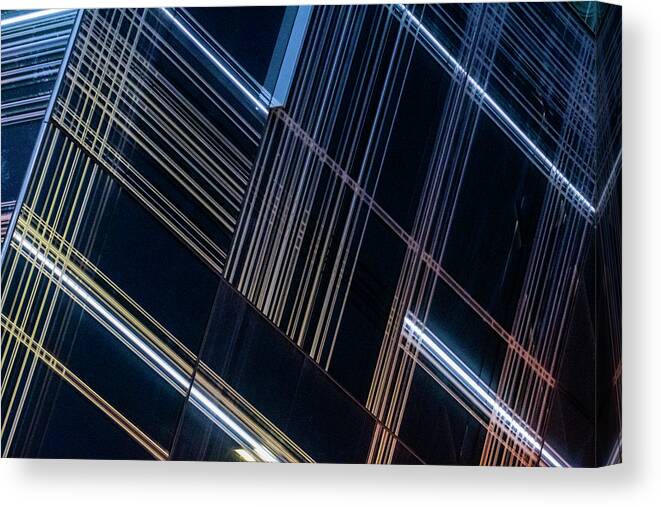 Abstract Canvas Print featuring the photograph Patterns in Parallel by Christi Kraft