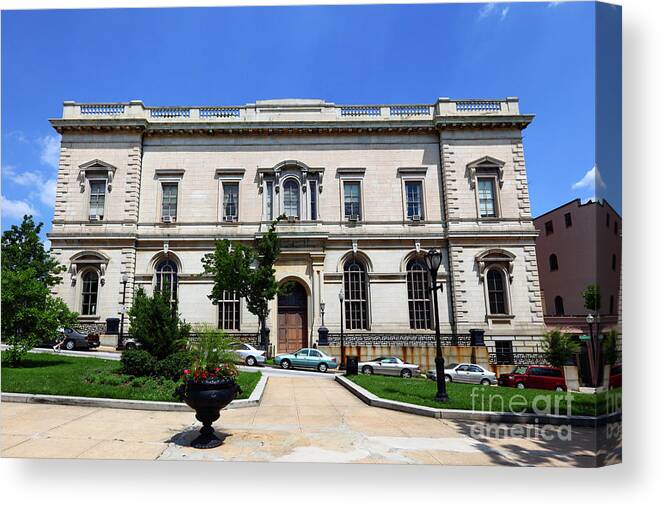 Baltimore Canvas Print featuring the photograph Peabody Institute Baltimore by James Brunker