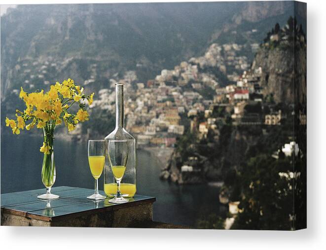 Italy Canvas Print featuring the photograph Limoncello by Claude Taylor