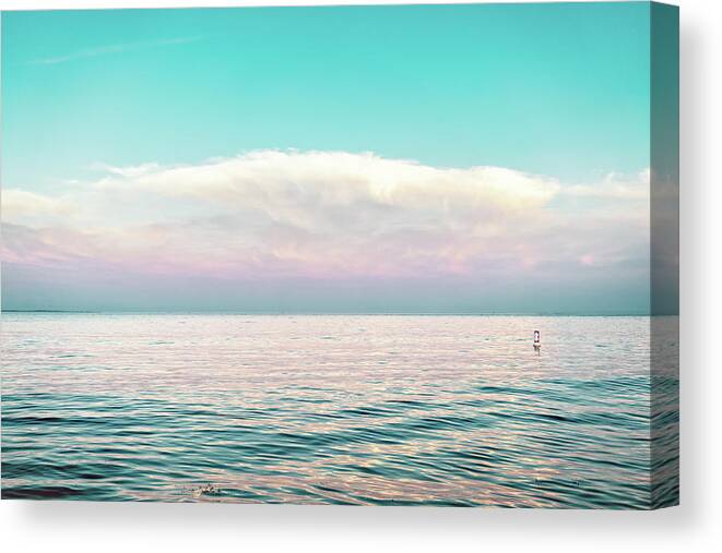 Peace Canvas Print featuring the photograph Peace in Aqua II by Marianne Campolongo