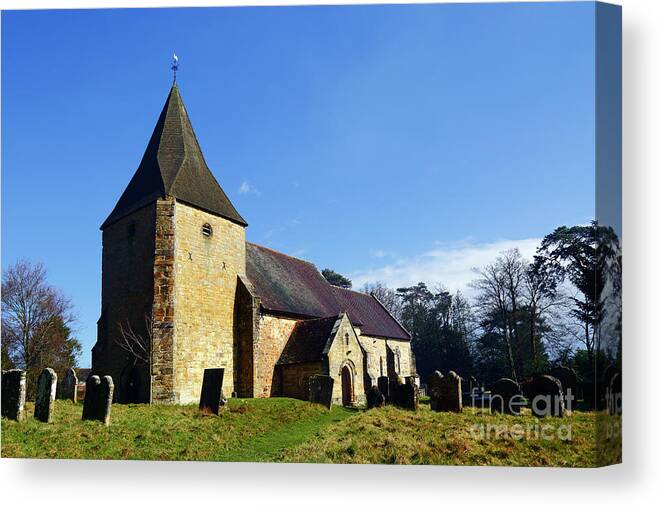 Church Canvas Print featuring the photograph Pembury Old Church Weald of Kent England by James Brunker