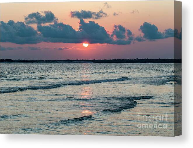 Pensacola Canvas Print featuring the photograph Pensacola Pass Sunset by Beachtown Views