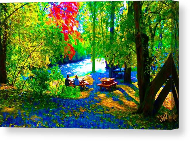 Picnic Canvas Print featuring the photograph Picnic by CHAZ Daugherty