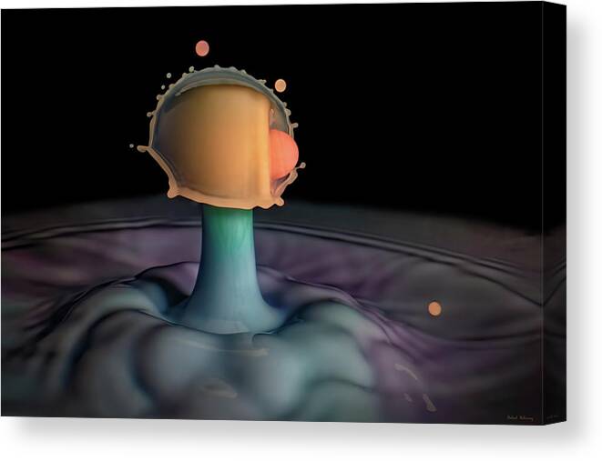Water Drop Canvas Print featuring the photograph Pig in a Blanket by Michael McKenney