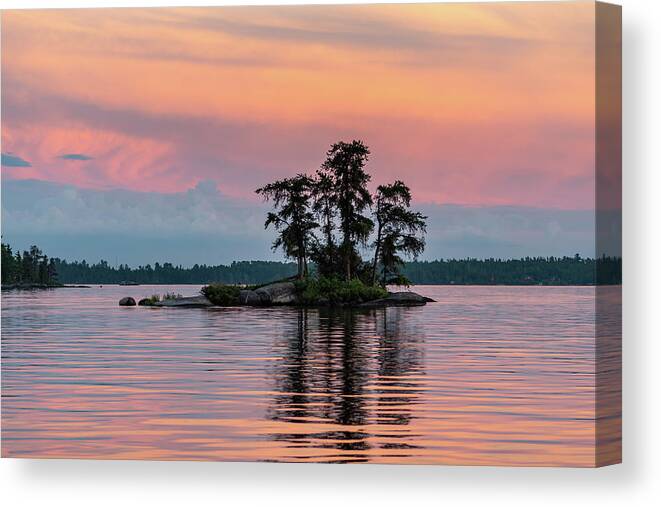 Voyageurs Canvas Print featuring the photograph Pink Seas by Kelly VanDellen