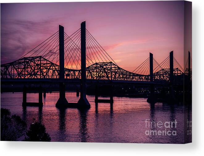 5254 Canvas Print featuring the photograph Pink Sunset by FineArtRoyal Joshua Mimbs