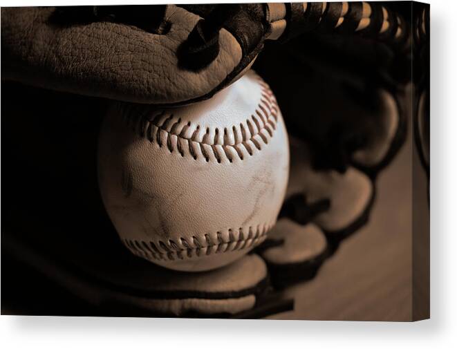 Baseball Canvas Print featuring the photograph Playball by Angelo DeVal