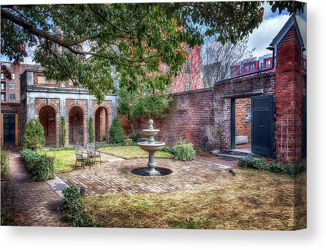 Richmond Canvas Print featuring the photograph Poe's Enchanted Garden by Susan Rissi Tregoning