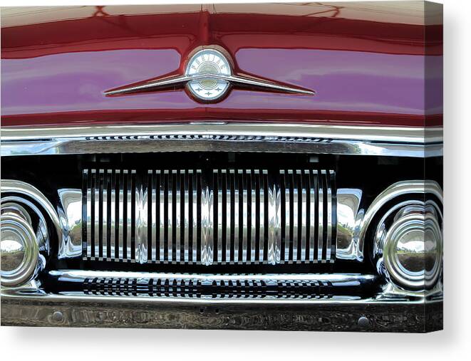 Pontiac Canvas Print featuring the photograph Pontiac Chrome by Lens Art Photography By Larry Trager