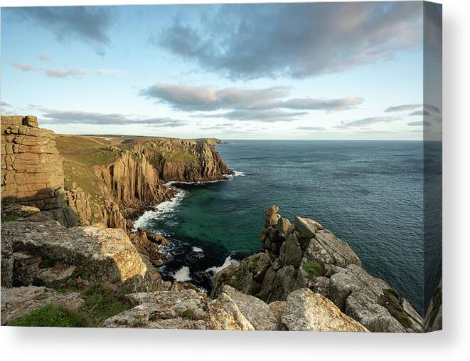 England Canvas Print featuring the photograph Pordenack Point, Southwest Cornwall, England, UK by Sarah Howard