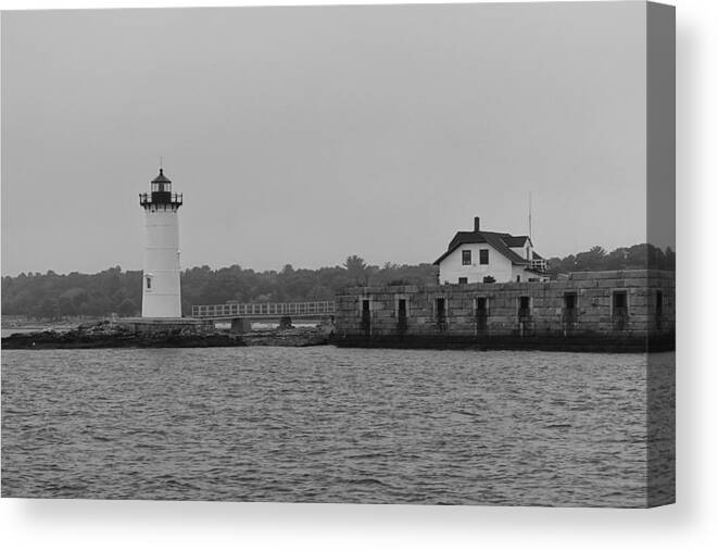 New Hampshire Canvas Print featuring the photograph Portsmouth Harbor Lighthouse III by Patricia Caron