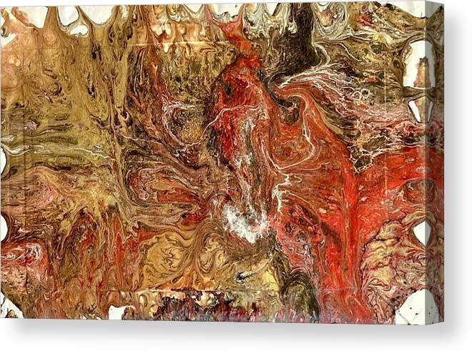Acrylic Canvas Print featuring the painting Pour II The Phoenix by David Euler