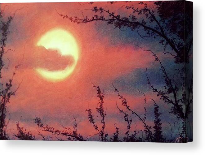 Sunset Canvas Print featuring the painting Precious Light by Jen Shearer