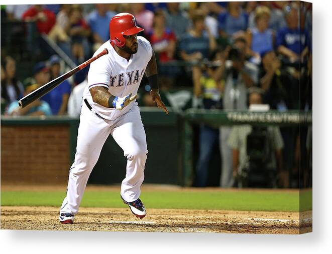 People Canvas Print featuring the photograph Prince Fielder by Sarah Crabill