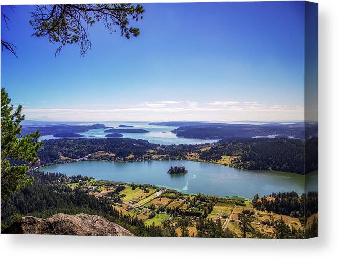 Puget Sound Canvas Print featuring the photograph Puget Sound from Mnt. Erie by Bradley Morris