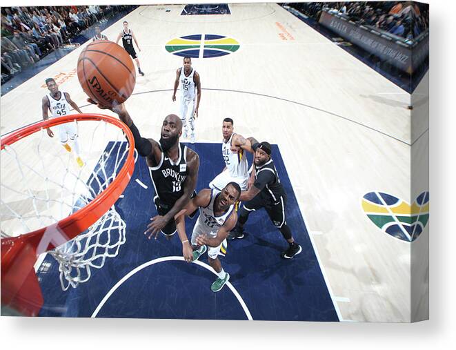 Quincy Acy Canvas Print featuring the photograph Quincy Acy by Melissa Majchrzak