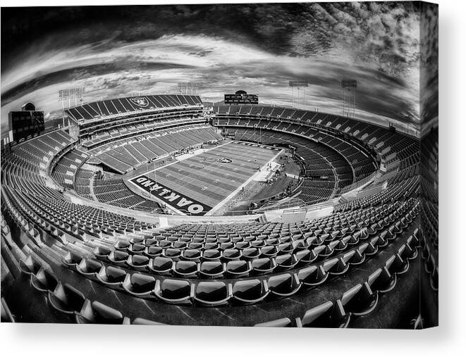 Stadiums Canvas Print featuring the photograph Oakland Raiders #68 by Robert Hayton