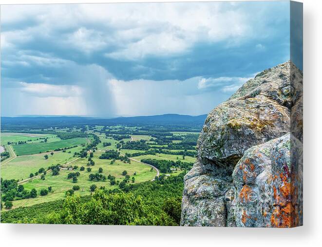 Petit Jean State Park Canvas Print featuring the photograph Rain Near Petit Jean State Park by Jennifer White