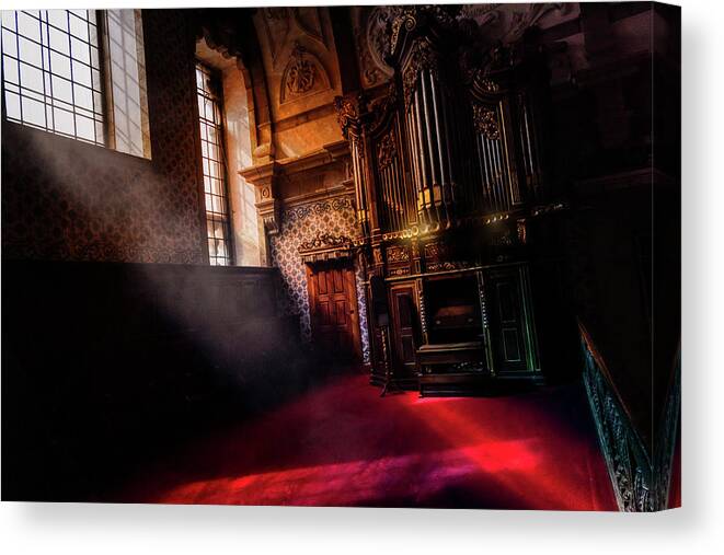 Window Canvas Print featuring the photograph Rapture in the sacristy by Micah Offman