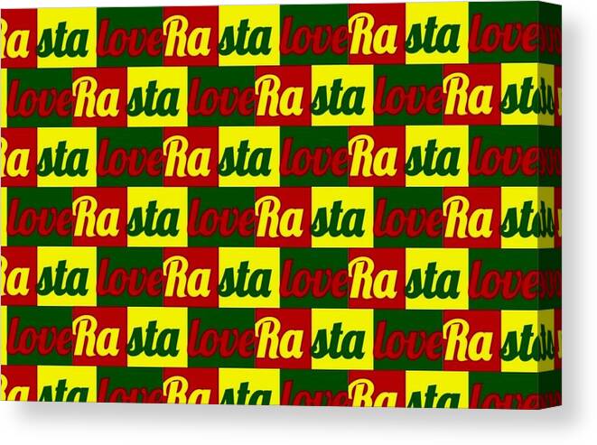 Rasta Art Canvas Print featuring the digital art Ras love by Andrew Johnson