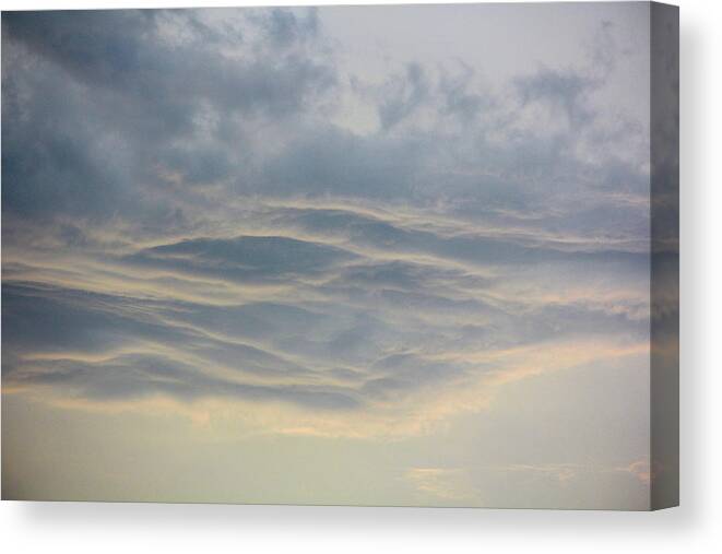 Blue Gray Clouds Canvas Print featuring the photograph Reach for the Sky 21 by Mike McGlothlen