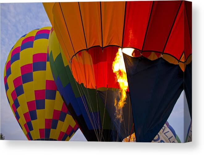 Hot Air Balloon Canvas Print featuring the photograph Ready for takeoff by Www.cfwphotography.com