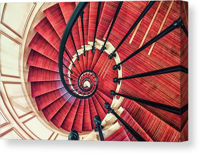 Red Canvas Print featuring the photograph Red Carpet by Manjik Pictures