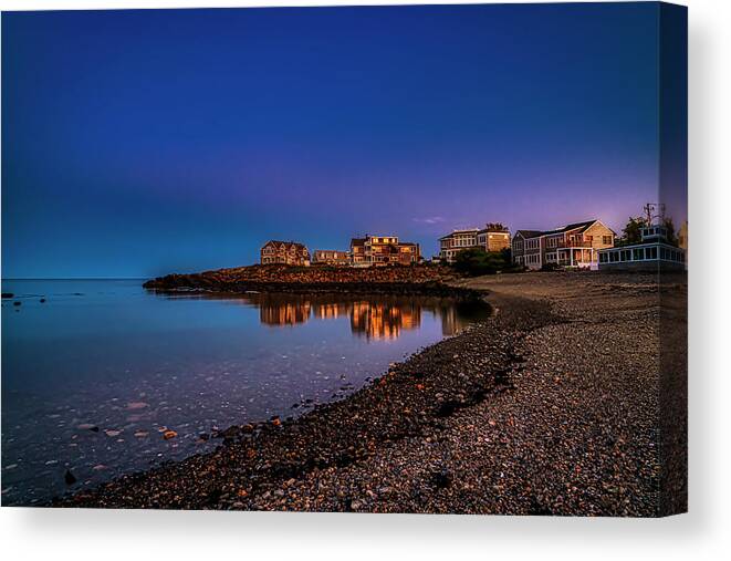 Perkins Cove Canvas Print featuring the photograph Reflections of Perkins Cove by Penny Polakoff