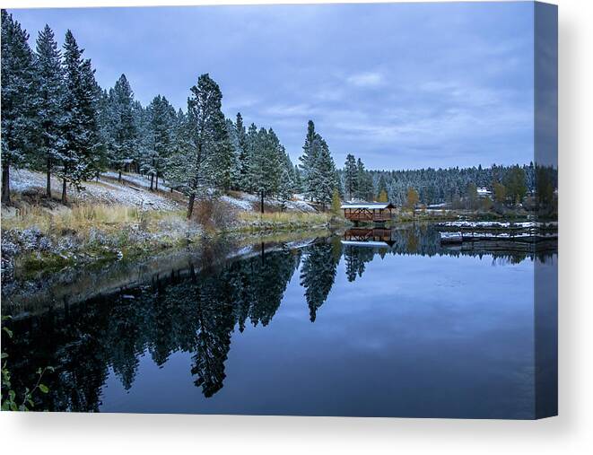 Landscape Canvas Print featuring the photograph Reflections of the season 2 by Thomas Nay