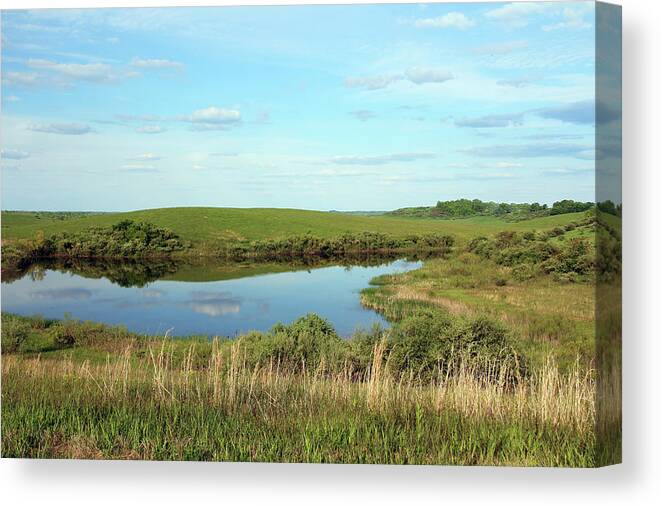 Reflections On Still Water Canvas Print featuring the photograph Reflections on Still Water by Angela Murdock