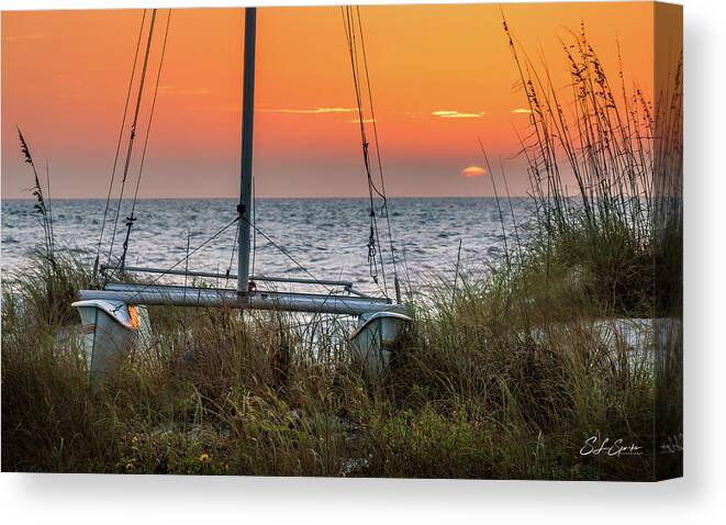 Florida Canvas Print featuring the photograph Retired At The Beach by Steven Sparks