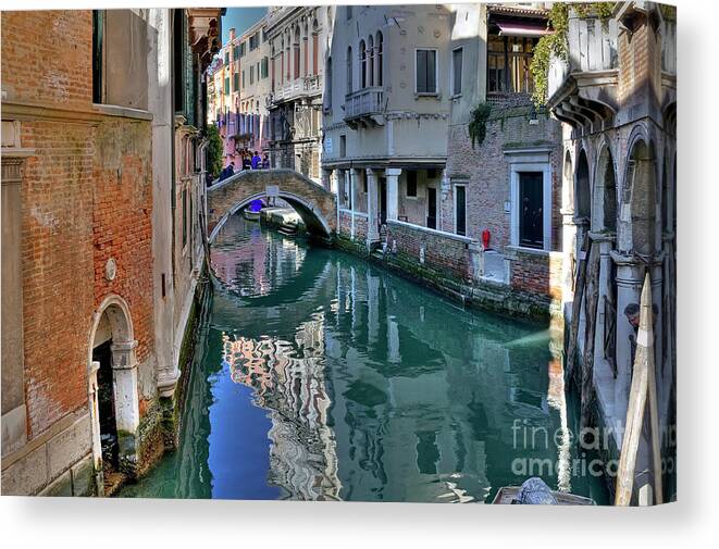 Boat Canvas Print featuring the photograph Rio de Ca Widman - Venice - Italy by Paolo Signorini