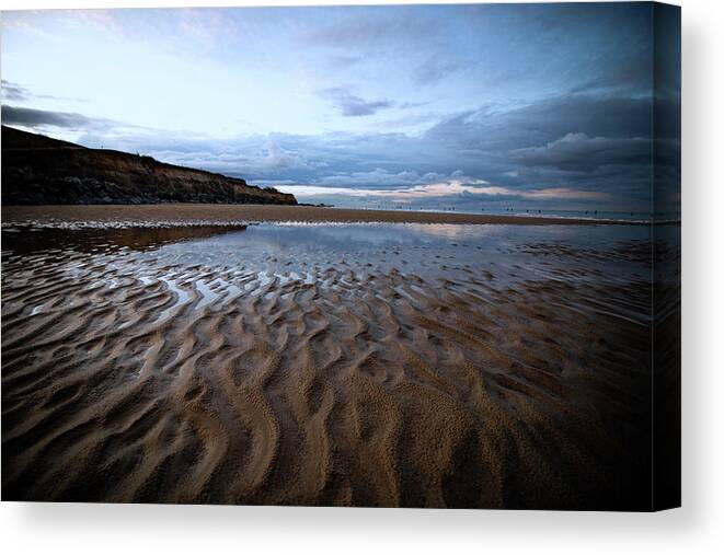 Norfolk Canvas Print featuring the photograph Ripples in the sand by Martin Newman