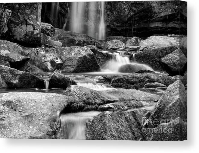 Rocks Canvas Print featuring the photograph Rock And Water by Phil Perkins