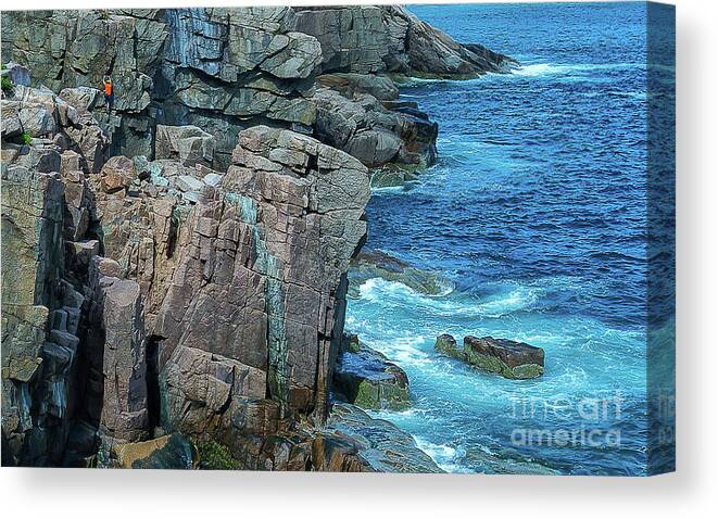 Rock Canvas Print featuring the photograph Rock Climber by David Rucker