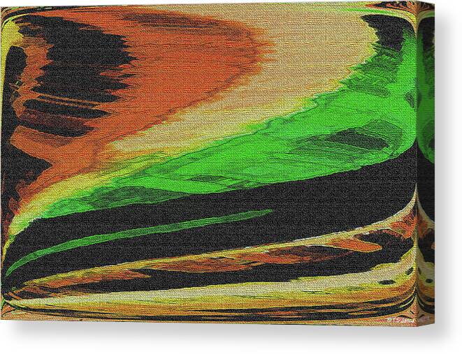 Rock Eddy Cabin B And B Abstract Canvas Print featuring the digital art Rock Eddy Cabin Abstract by Tom Janca