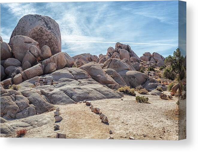 Rocks Canvas Print featuring the photograph Rock Path by Alison Frank