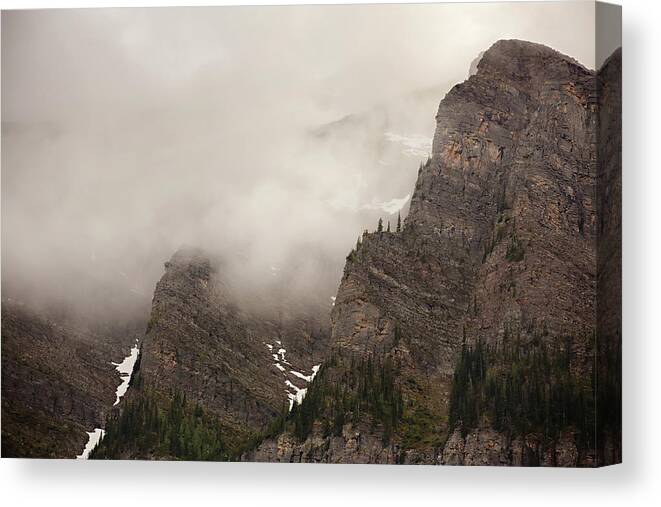 Mist Canvas Print featuring the photograph Rocky Mountain Afternoon Mist by Carolyn Ann Ryan
