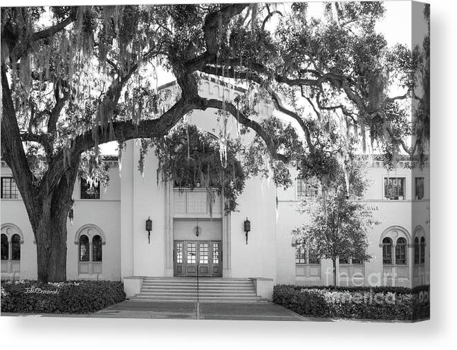 Rollins College Canvas Print featuring the photograph Rollins College Mills Memorial Hall by University Icons