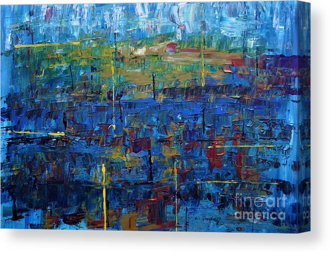 Abstract Canvas Print featuring the painting Rona Blues by Jimmy Clark