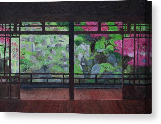 Japan Canvas Print featuring the painting Room With a View by Masami IIDA