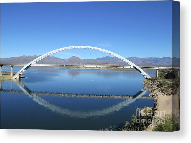 Reflection Canvas Print featuring the photograph Roosevelt Reflection by Mary Mikawoz