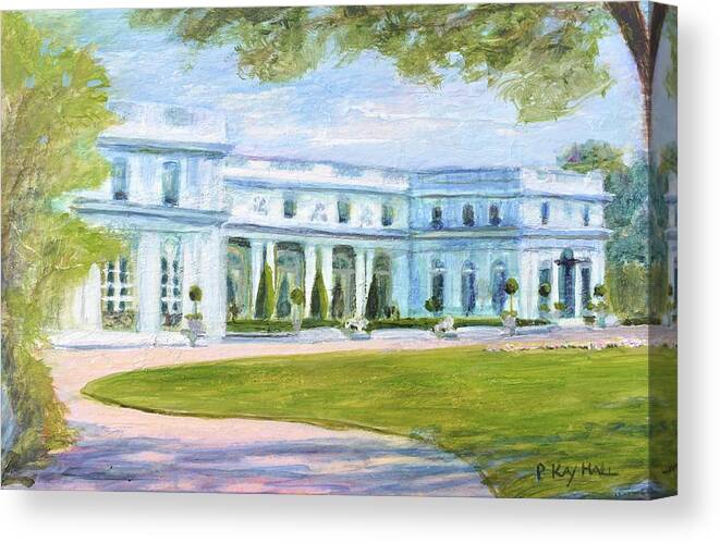 Rosecliff Canvas Print featuring the painting Roseciff Newport RI by Patty Kay Hall