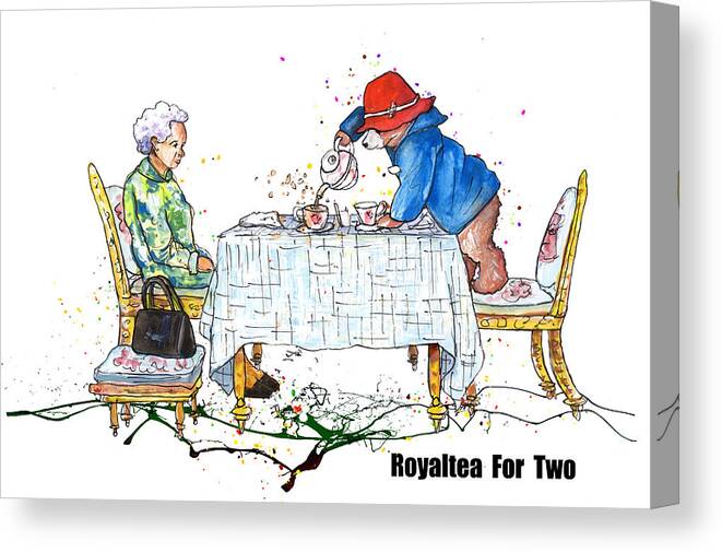 Paddington Canvas Print featuring the painting Royaltea For Two by Miki De Goodaboom