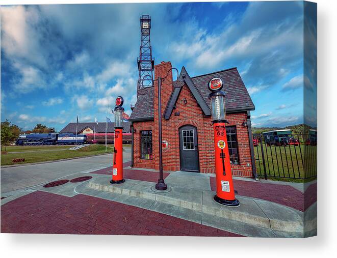 Travel Canvas Print featuring the photograph Route 66 Historical Village by Andy Crawford