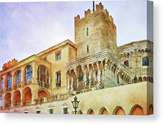 Royal Palace Canvas Print featuring the photograph Royal Palace, Monaco Monte Carlo by Tatiana Travelways