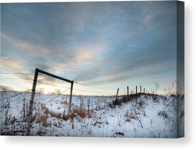 Agriculture Canvas Print featuring the photograph Rural winter landscape by Phil And Karen Rispin