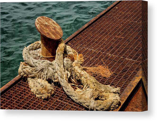 Ross And Ropes Canvas Print featuring the photograph Rust And Ropes by Xavier Cardell