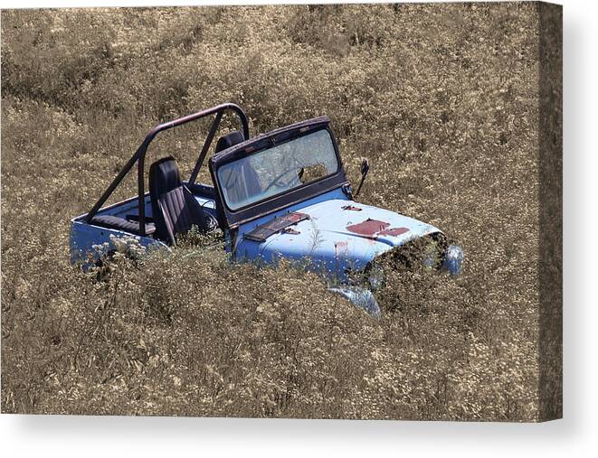 Jeep Canvas Print featuring the photograph Rust in Peace 5A by Sally Fuller