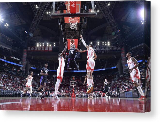 Nba Pro Basketball Canvas Print featuring the photograph Sacramento Kings v Houston Rockets by Logan Riely